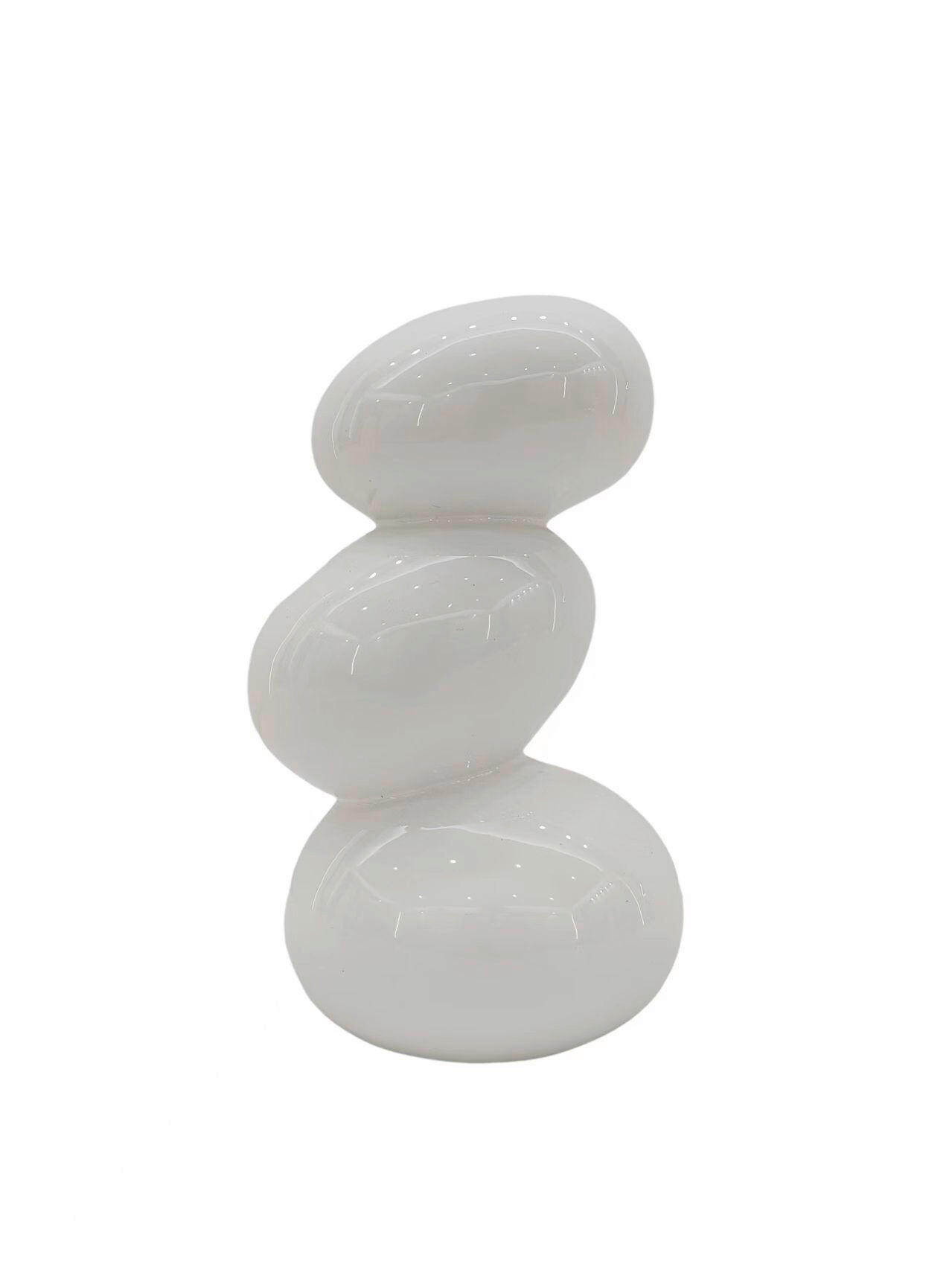 VÁZA  - fehér, Basics, kerámia (13.6/17.2/26.5cm)