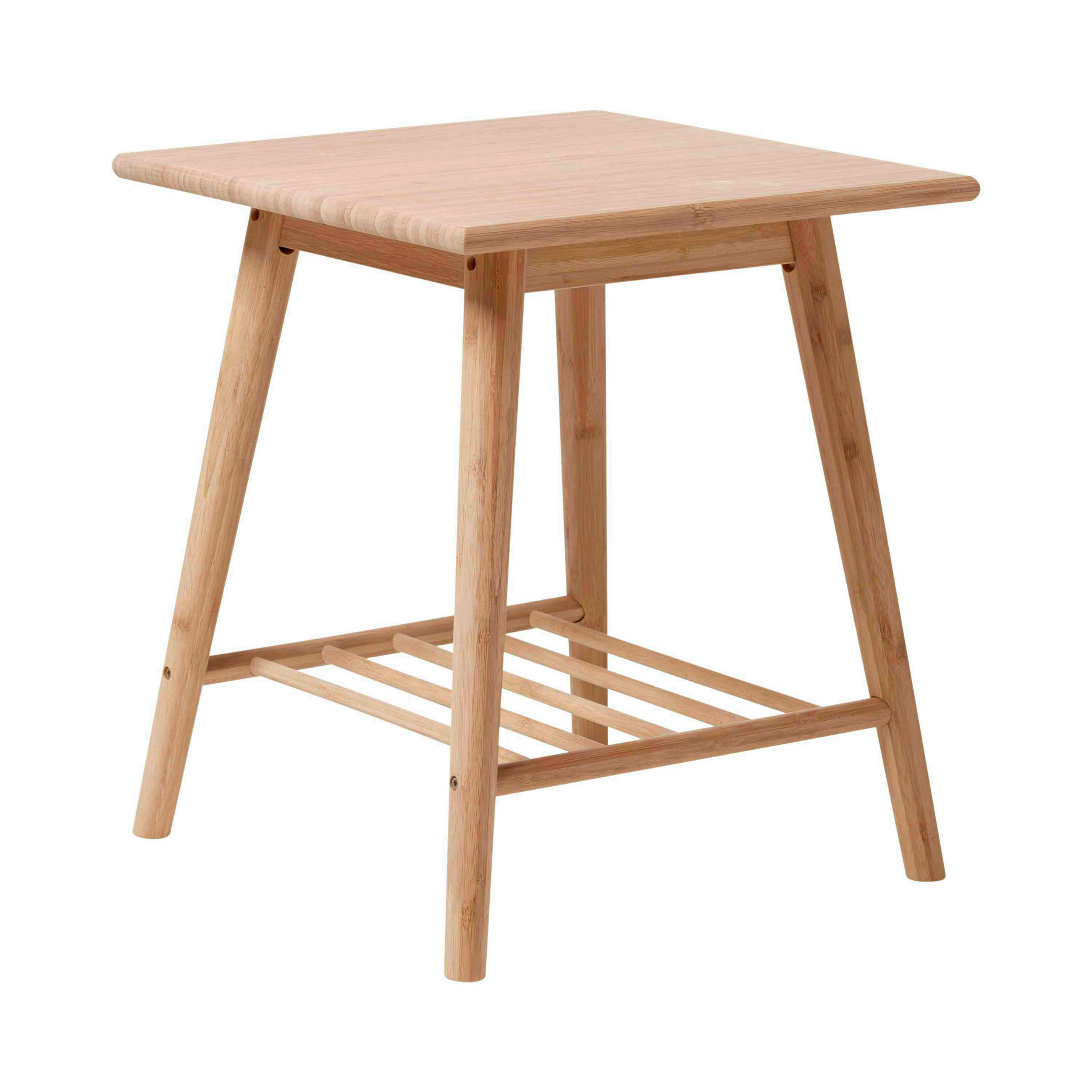 BEISTELLTISCH 45/45/52 cm Noble Bambus vollmassiv Naturfarben quadratisch  - Naturfarben, ROMANTIK / LANDHAUS, Holz (45/45/52cm) - MID.YOU
