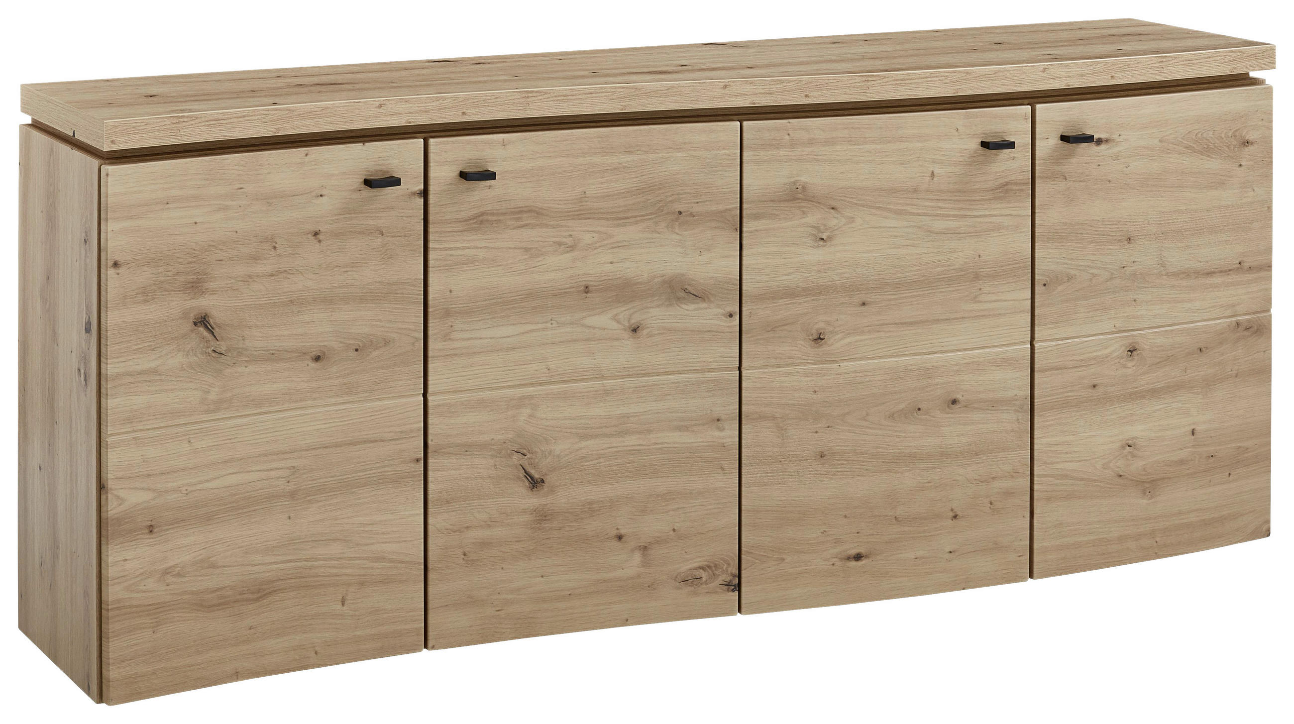 SIDEBOARD Eiche Artisan  180,2/74,6/41,2 cm  - Schwarz/Eiche Artisan, Modern, Holzwerkstoff/Kunststoff (180,2/74,6/41,2cm) - Modante
