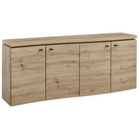 SIDEBOARD Eiche Artisan  180,2/74,6/41,2 cm  - Schwarz/Eiche Artisan, Modern, Holzwerkstoff/Kunststoff (180,2/74,6/41,2cm) - Modante