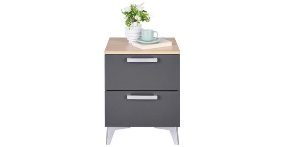 REGAL Eichefarben - Eichefarben/Schwarz, KONVENTIONELL, Holzwerkstoff/Kunststoff (46/45/40cm) - Hom`in