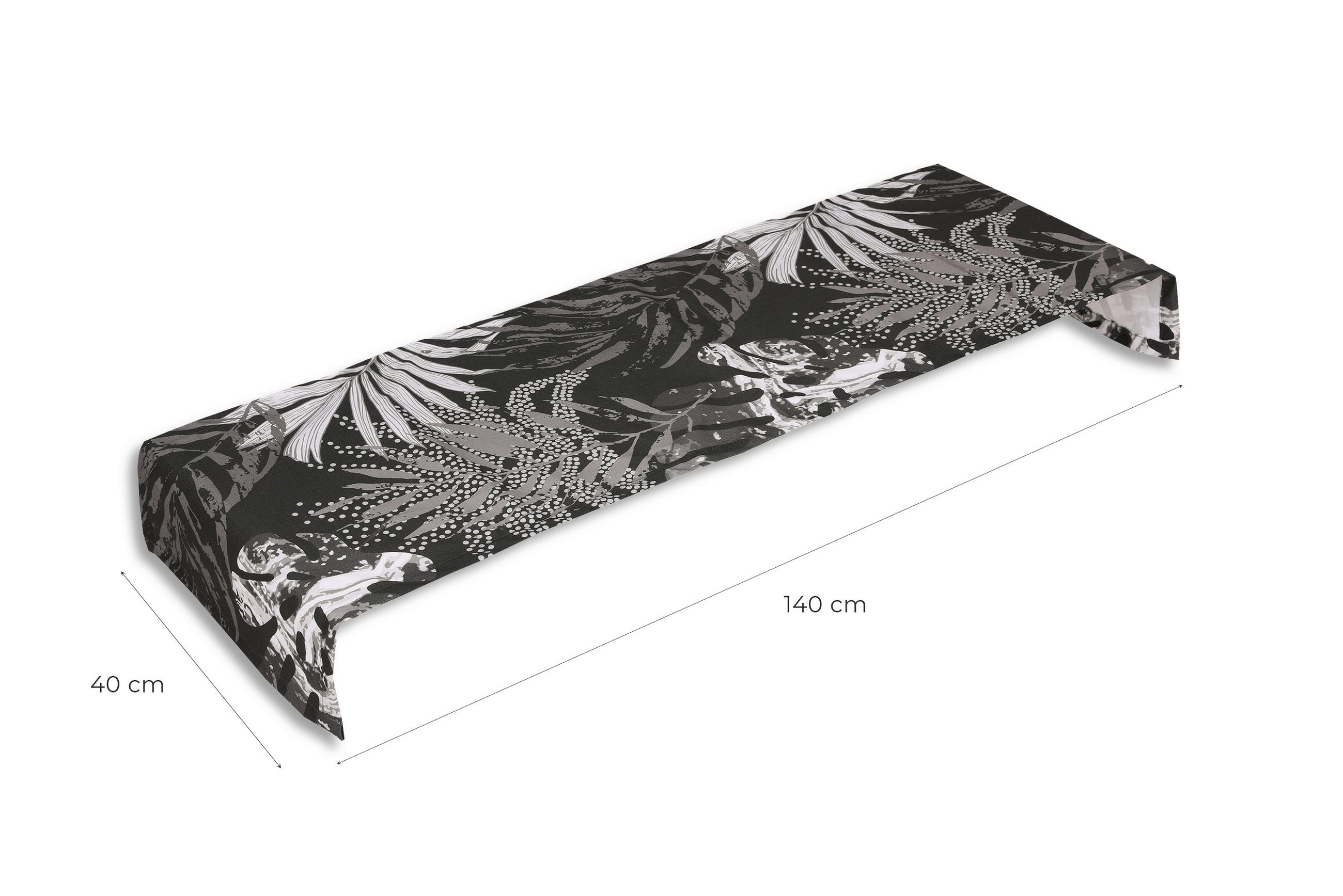 TISCHLÄUFER 2er-Set Textil Flachgewebe Grau, Schwarz, Weiß 40/140 cm  - Schwarz/Weiß, Basics, Textil (40/140cm)