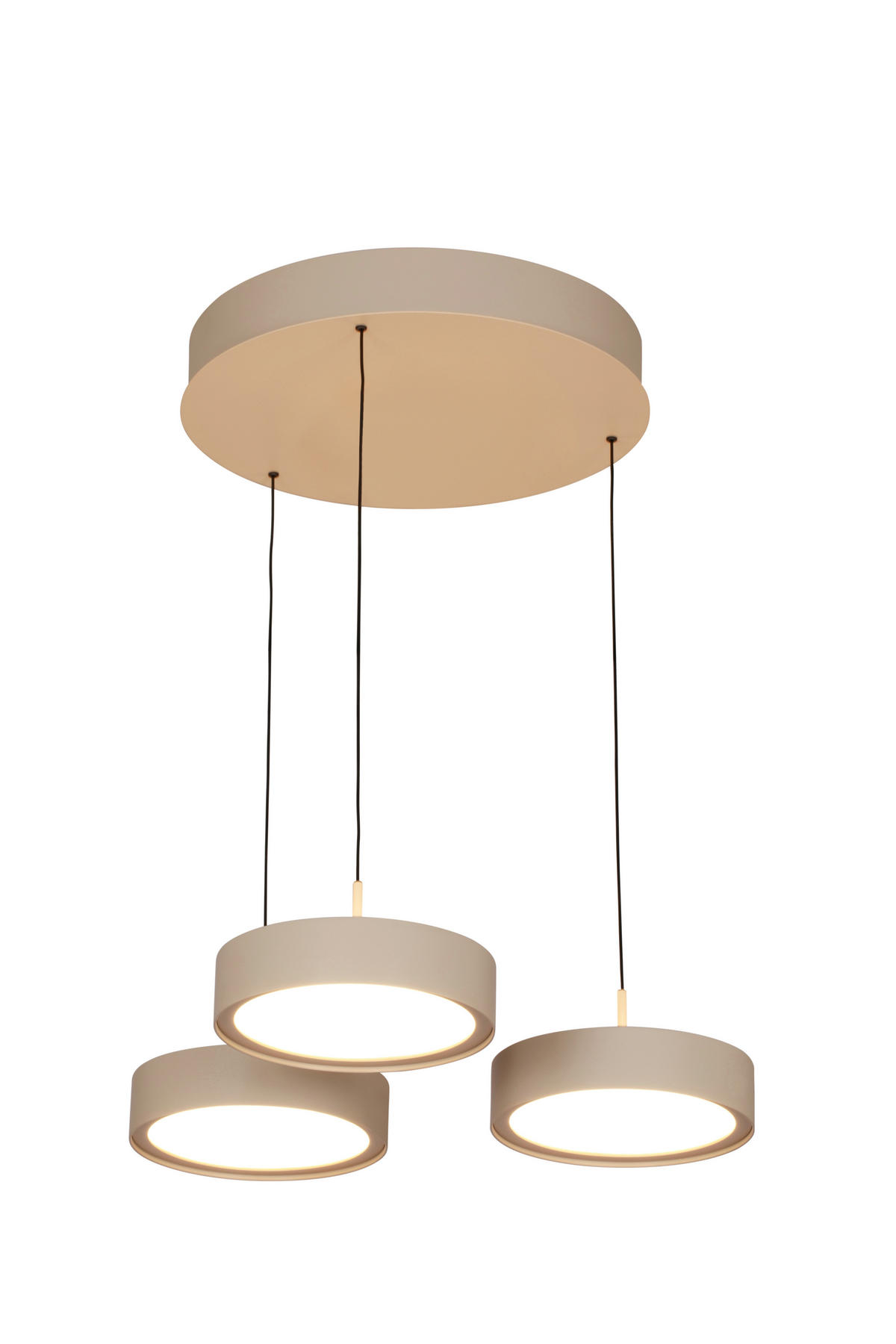 ZÁVESNÉ LED SVIETIDLO, 46.5/180 cm  - piesková, Design, kov (46.5/180cm) - Dieter Knoll