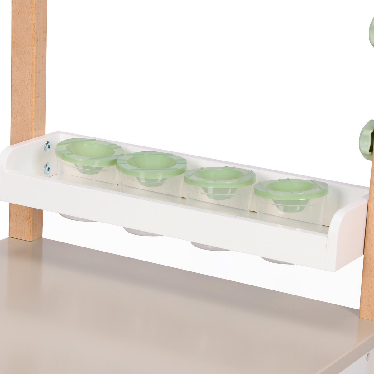 KINDERSCHREIBTISCH MIT STUHL - Buchefarben/Weiß, KONVENTIONELL, Holz/Papier (88/71/100cm)