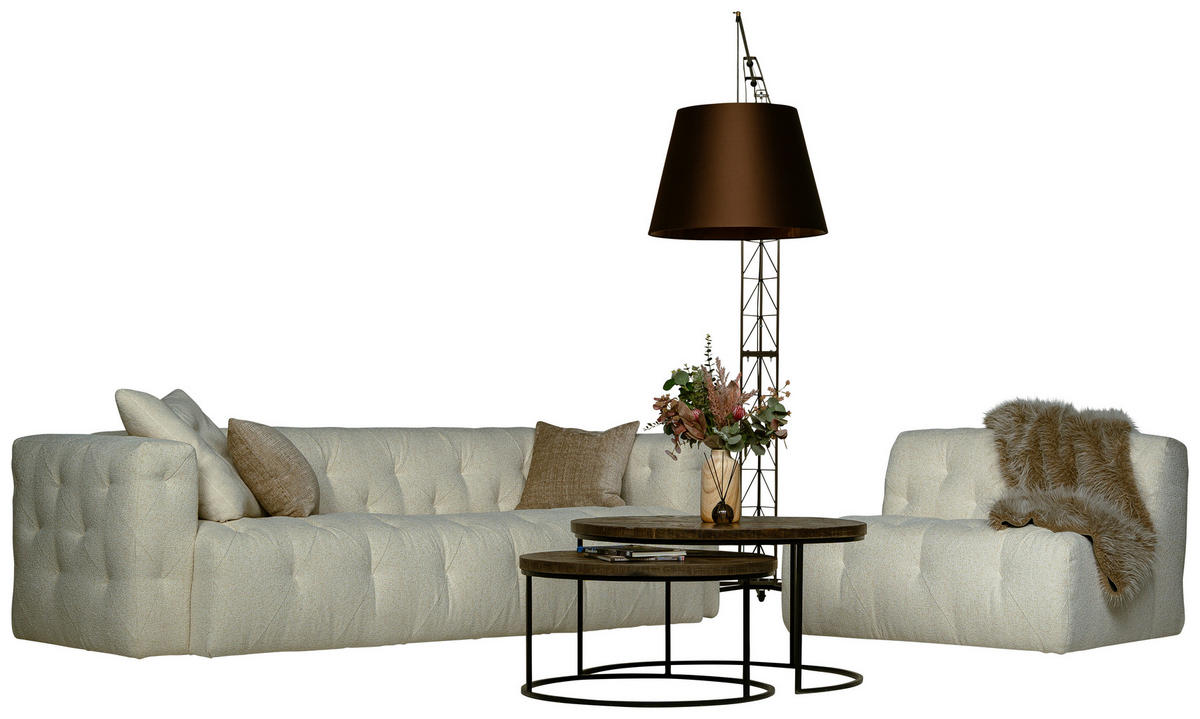 3-SITS SOFFA i beige  - beige, Klassisk, metall/trä (262/78/112cm) - Niels Andersson