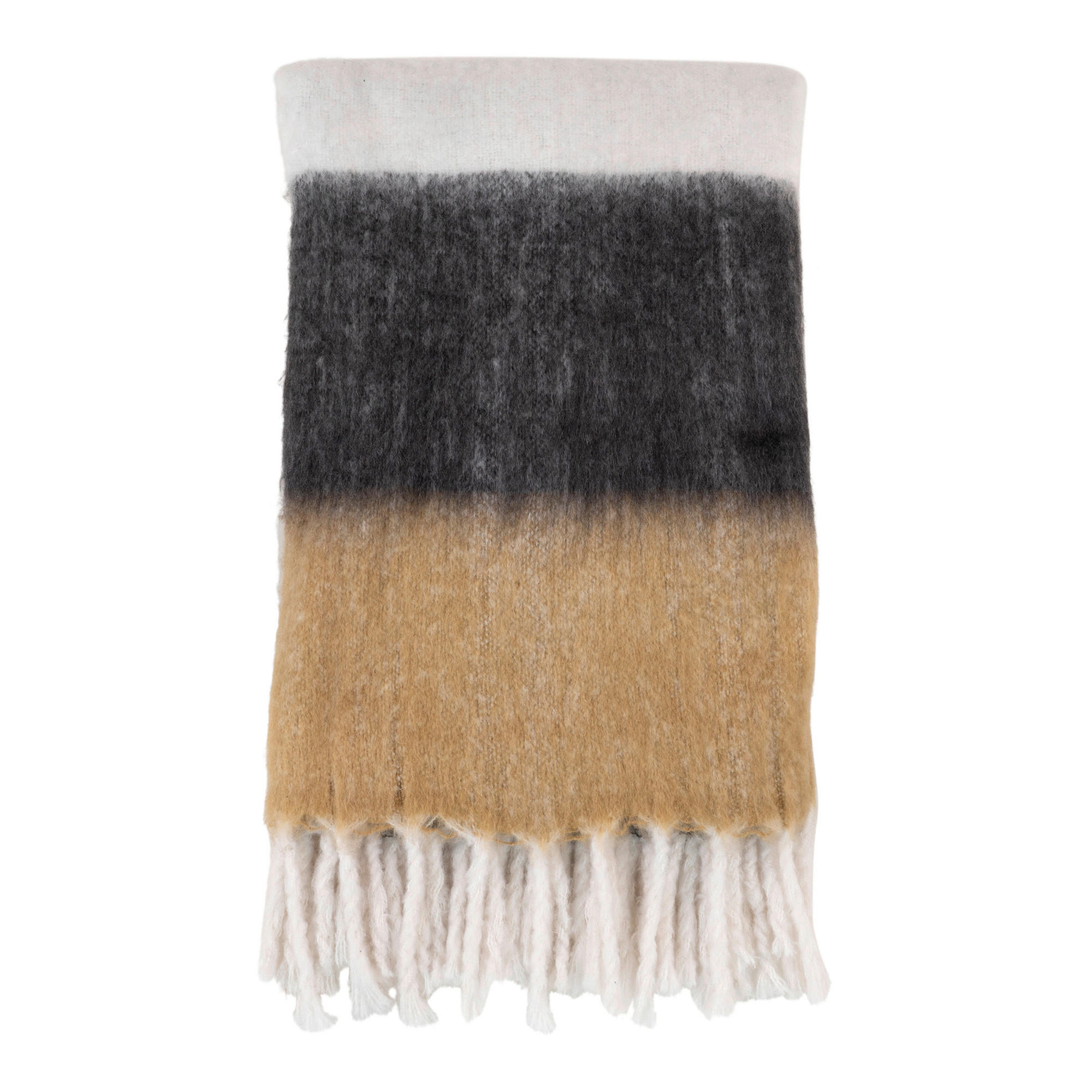 PLAID Sintra 130/170 cm  - Hellbraun/Schwarz, Basics, Textil (130/170cm)