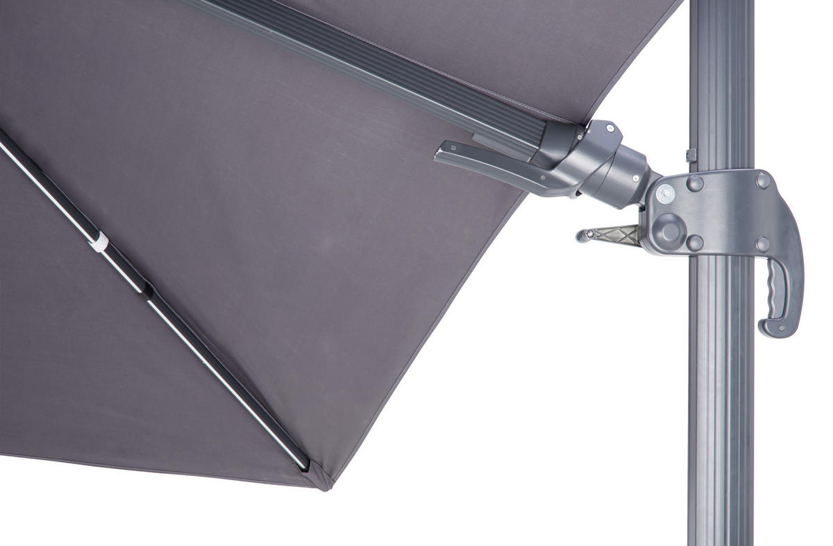 ZGLOBNI SUNCOBRAN - antracit, Lajfstajl, metal/tekstil (300/300cm) - Ambia Garden