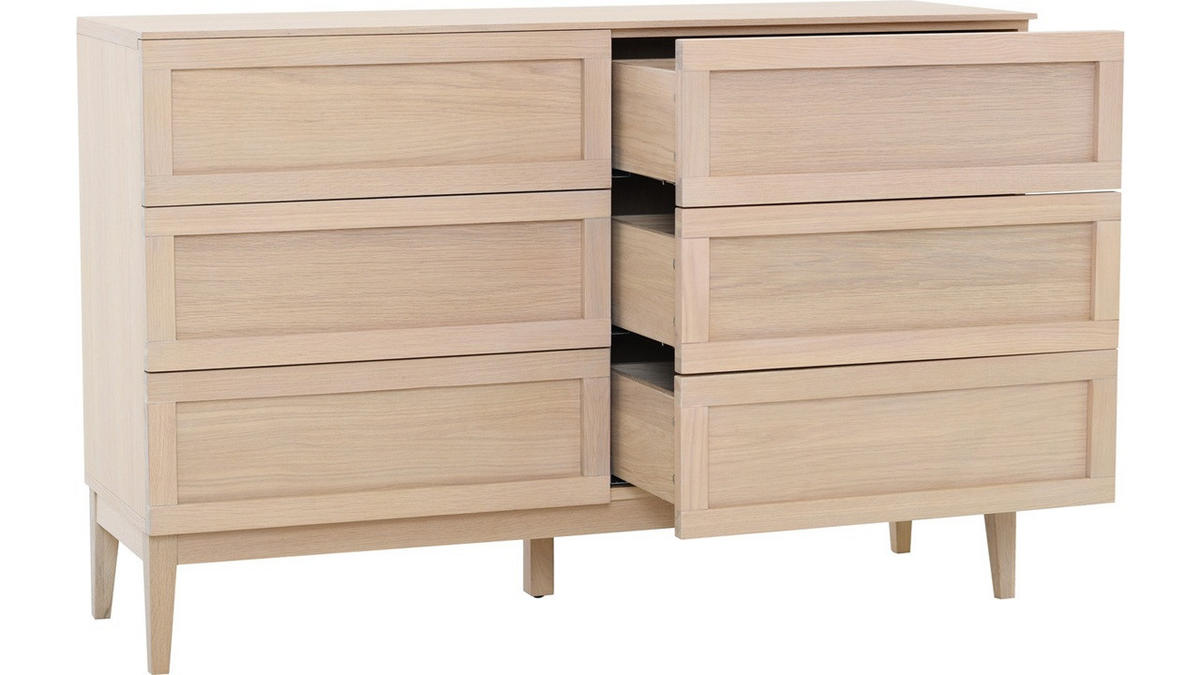 BYRÅ 135/89/42 cm  - ek Bianco, Design, trämaterial/trä (135/89/42cm) - Best Price