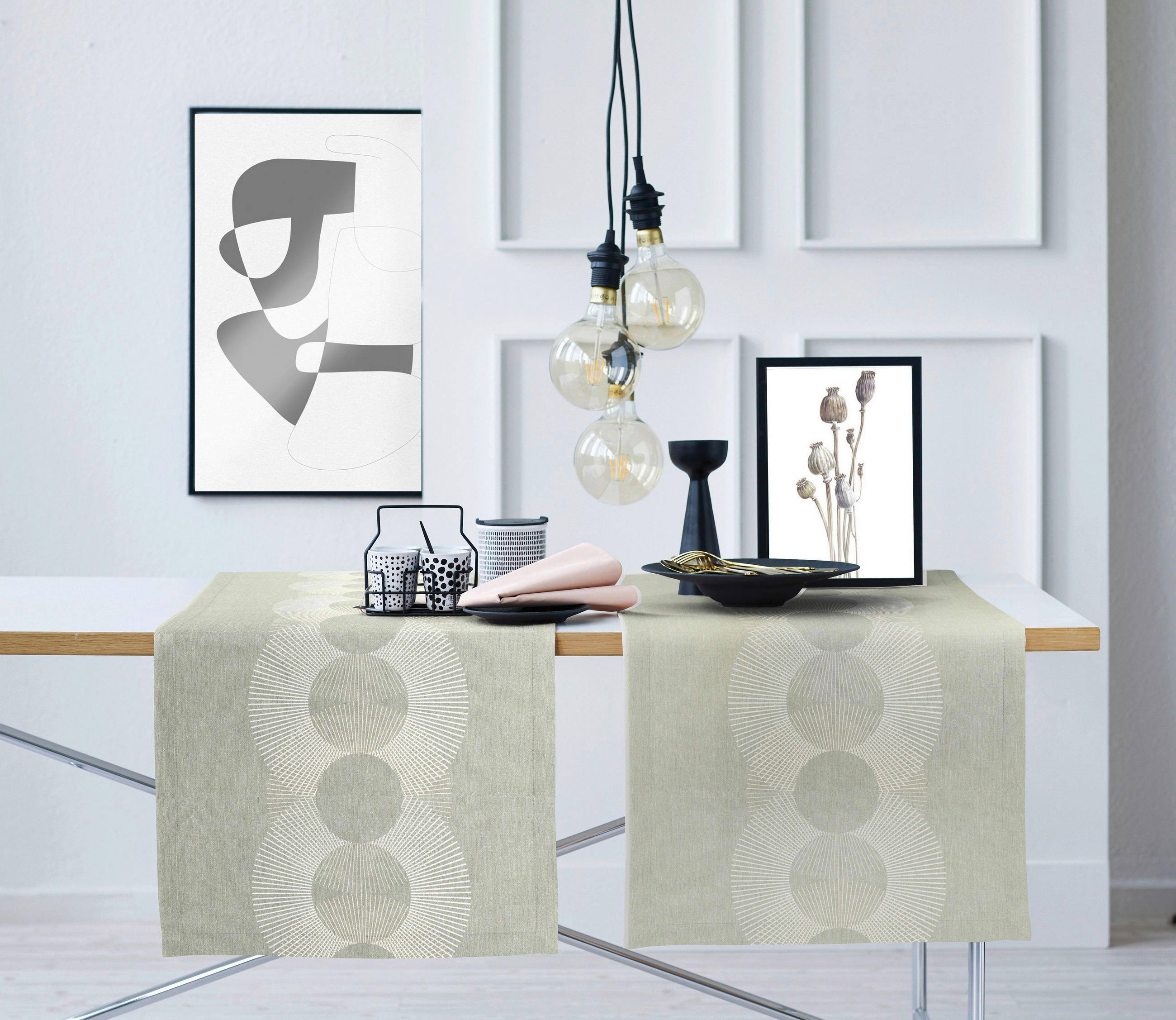 TISCHLÄUFER 48/140 cm  - Grau, Design, Textil (48/140cm) - Apelt