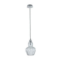 PENDELLEUCHTE 16/23 cm    - Transparent/Nickelfarben, Trend, Glas/Metall (16/23cm) - MAYTONI