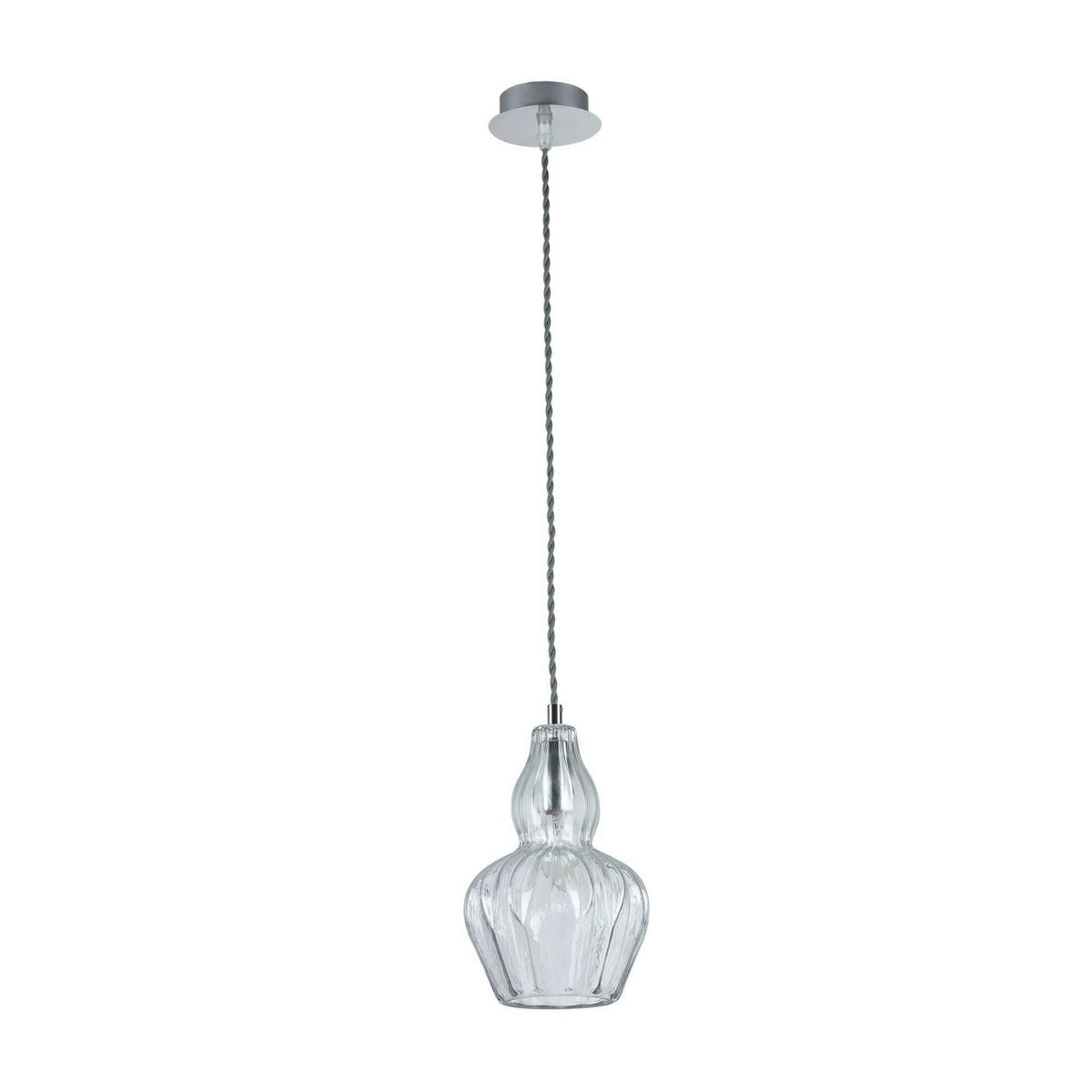 PENDELLEUCHTE 16/23 cm    - Transparent/Nickelfarben, Trend, Glas/Metall (16/23cm) - MAYTONI