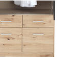 KLEIDERSCHRANK  in Dunkelgrau, Eiche Artisan  - Dunkelgrau/Silberfarben, Design, Holzwerkstoff/Kunststoff (91/197/54cm) - Carryhome