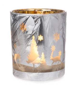 WINDLICHT - Silberfarben, LIFESTYLE, Glas (10/8,8cm) - X-Mas