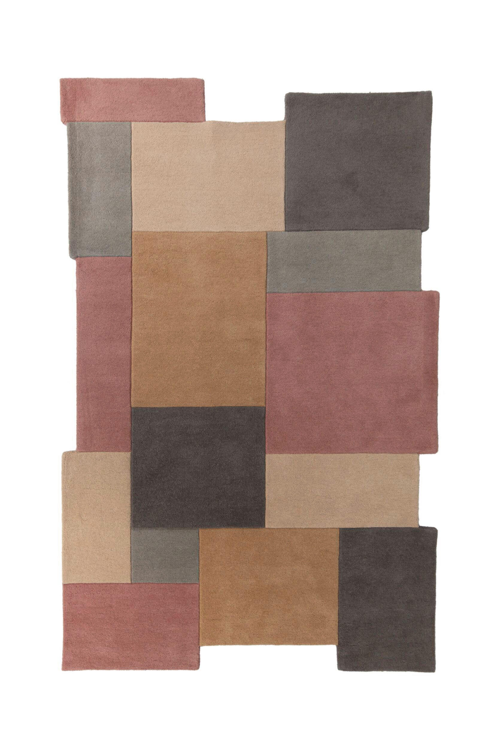 WOLLTEPPICH 200/290 cm Abstract Rosa  - Rosa, KONVENTIONELL, Textil (200/290cm)