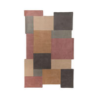 WOLLTEPPICH 240/150 cm Naturfarben, Rosa, Pink  - Pink/Naturfarben, Basics, Textil (240/150cm) - Xora