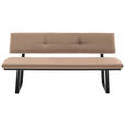 SITZBANK 180/86/60 cm  in Schwarz, Beige  - Beige/Schwarz, MODERN, Textil/Metall (180/86/60cm) - Cantus