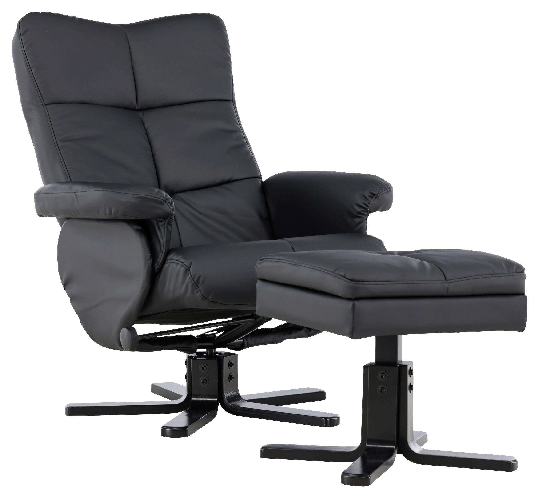 RELAXSESSELSET in Metall, Textil Schwarz  - Schwarz, Design, Textil/Metall (78/101/90cm) - Livetastic