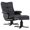RELAXSESSELSET Lederlook (vegan)    - Schwarz, Design, Textil/Metall (78/101/90cm) - Livetastic