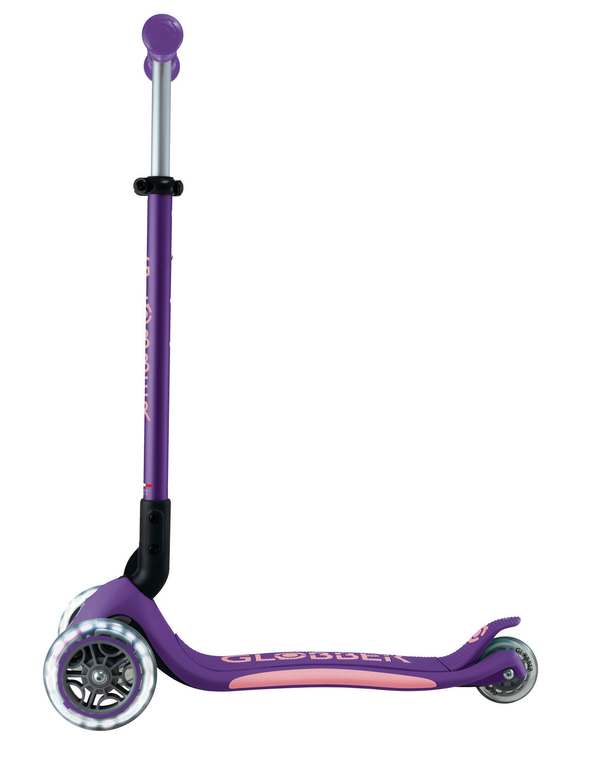 KINDERSCOOTER PRIMO FOLDABLE PLUS LIGHTS  - Hellrosa/Lila, LIFESTYLE, Kunststoff (57,5/28/82,5cm) - GLOBBER