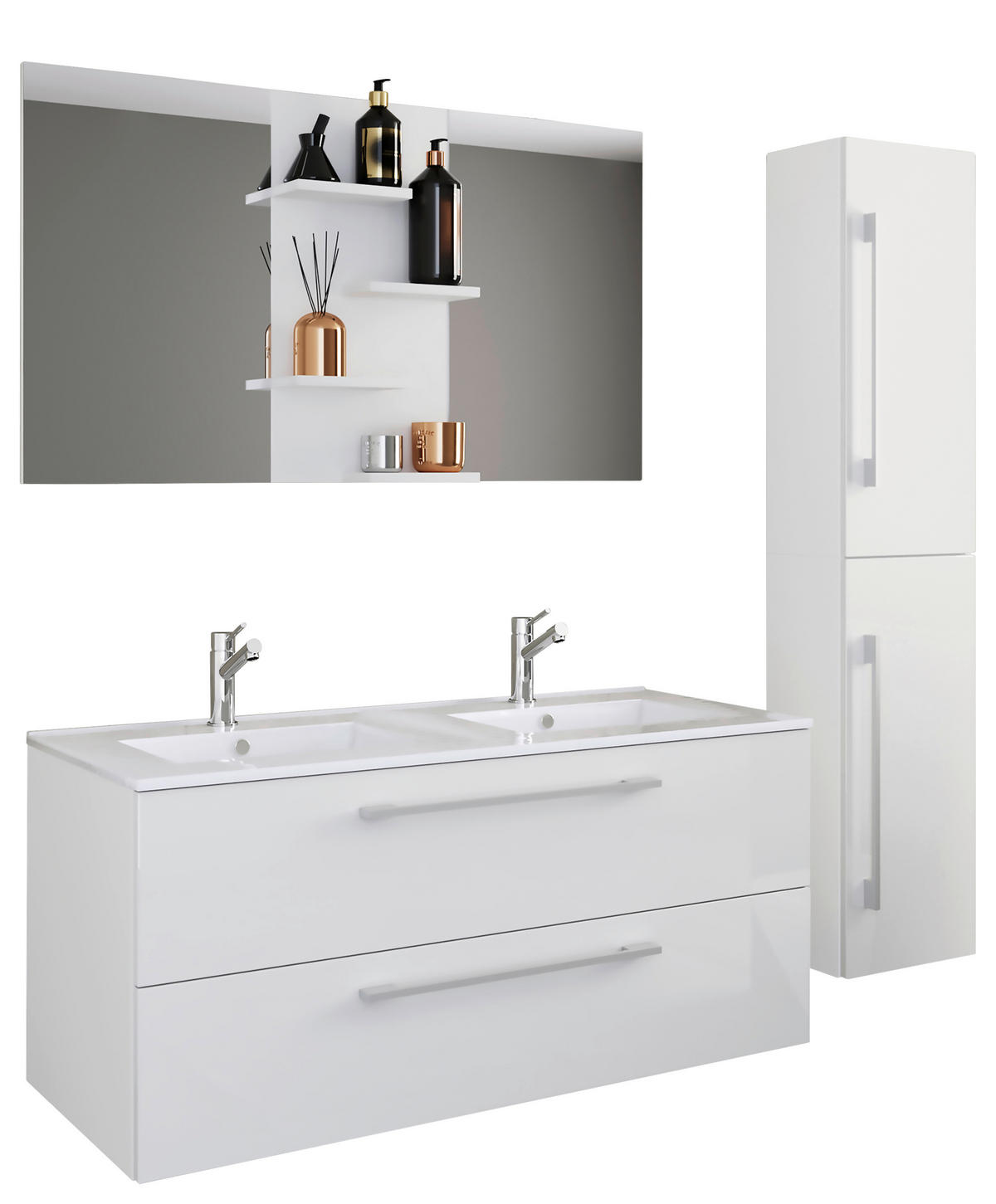 BADEZIMMER  in 145 cm  - Weiß, MODERN, Keramik/Holzwerkstoff (145cm) - MID.YOU