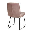 STUHL  in Velours Metall, Textil  - Altrosa/Schwarz, Design, Textil/Metall (48/90/69cm) - Johann Jakob