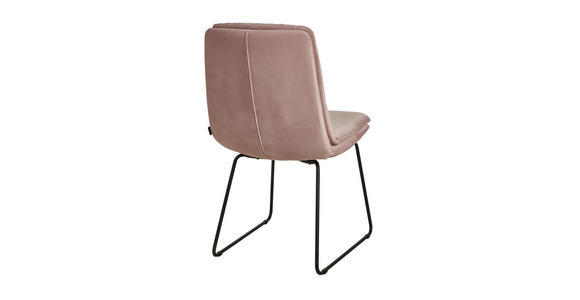 STUHL - Altrosa/Schwarz, Design, Textil/Metall (48/90/69cm) - Johann Jakob