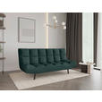 SCHLAFSOFA  in Mikrofaser Dunkelgrün  - Dunkelgrün/Schwarz, KONVENTIONELL, Holz/Textil (197/85/92cm) - Carryhome