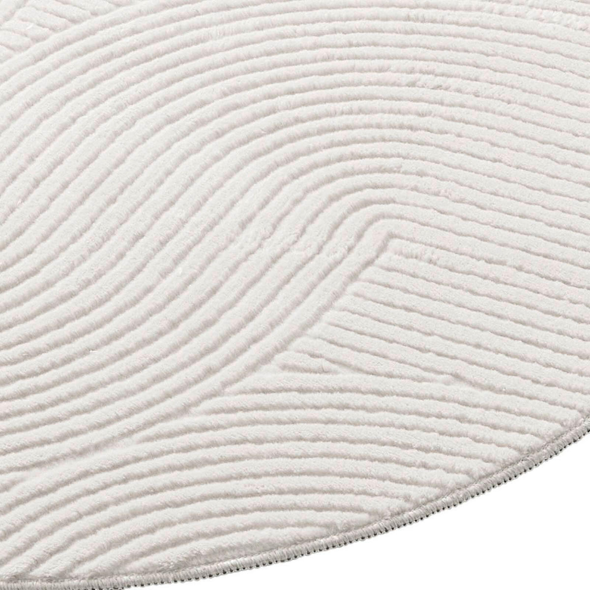 WEBTEPPICH  Wohnzimmer 120 cm Homestyle Creme rund  - Creme, Design, Textil (120cm) - Novel