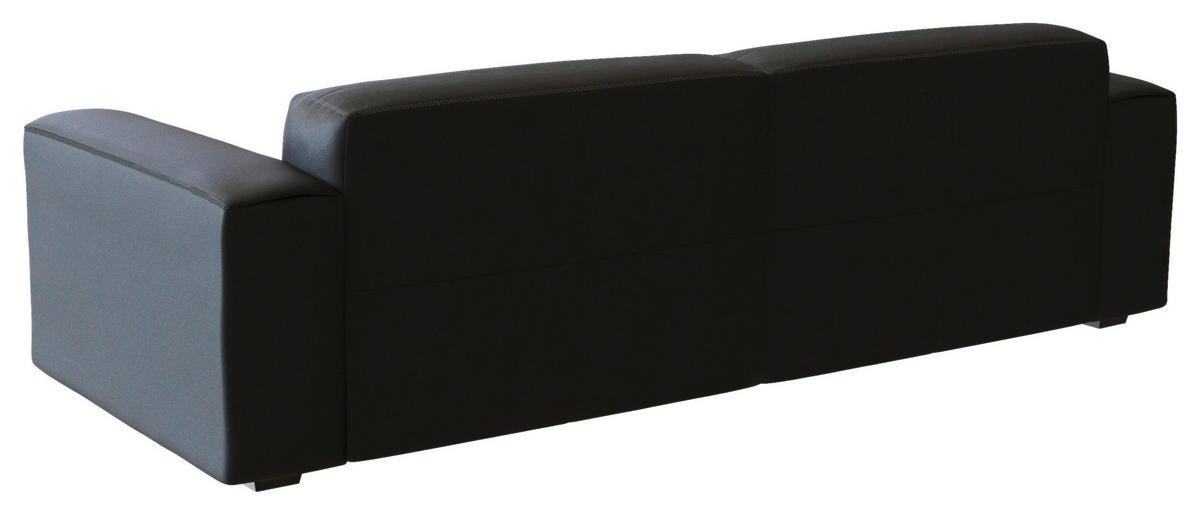Freisteller von Livetastic ECKSOFA Schwarz Echtleder.