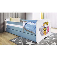 KINDER-/JUNIORBETT - Blau/Birkefarben, MODERN, Holz/Holzwerkstoff (80/160cm) - MID.YOU