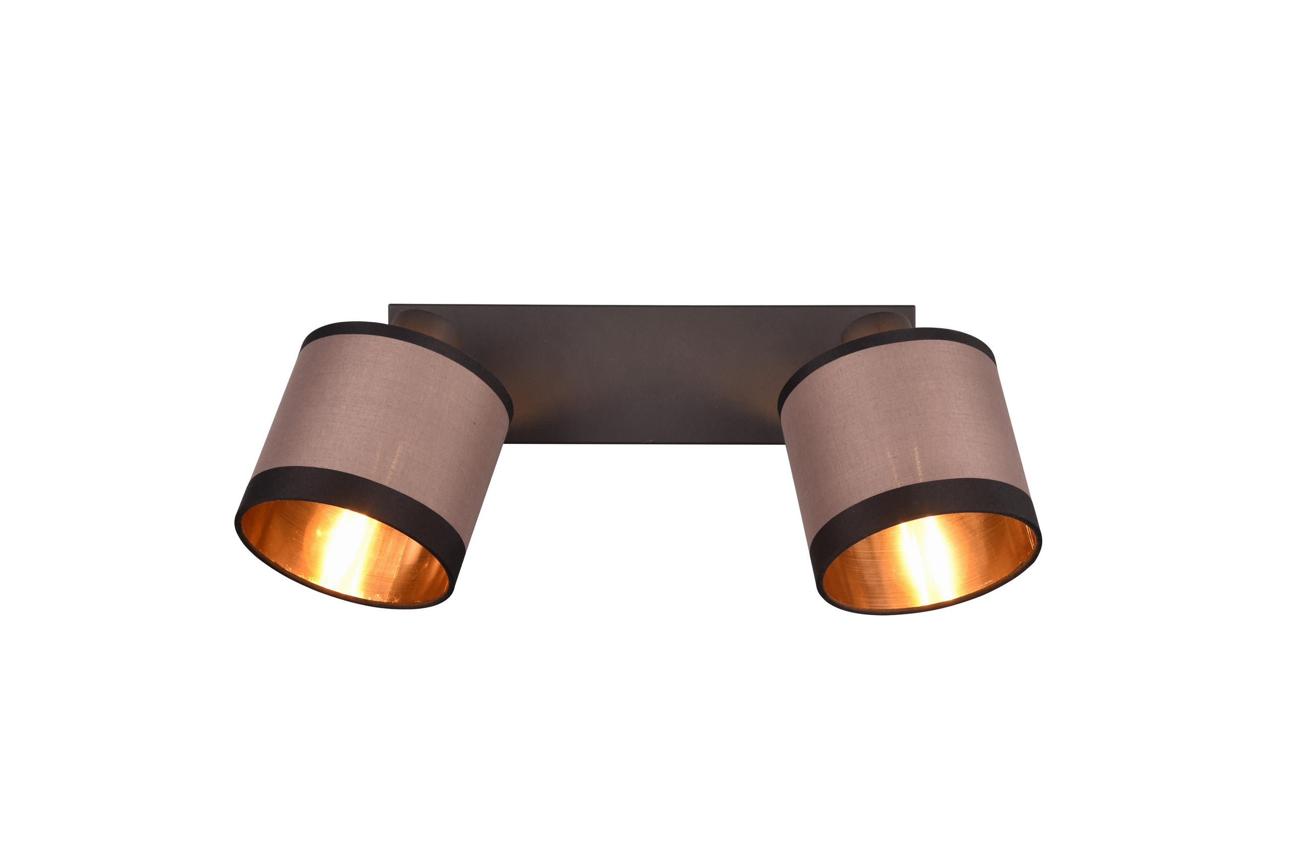 STRAHLER 38/21,5/16,5 cm   - Taupe/Goldfarben, KONVENTIONELL, Textil/Metall (38/21,5/16,5cm)