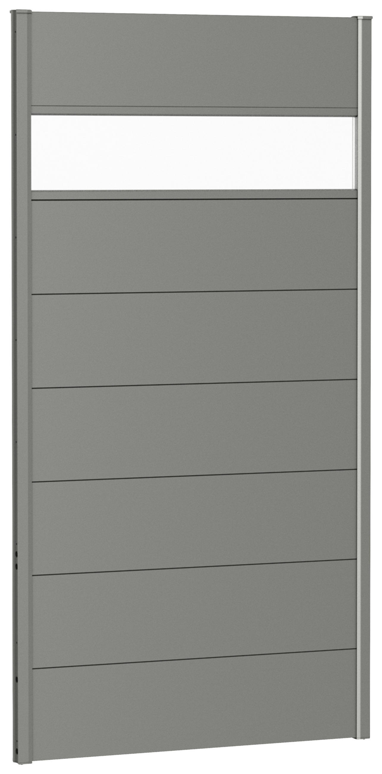 SICHTSCHUTZ - Grau, Basics, Kunststoff/Metall (96/182/4,4cm) - Biohort