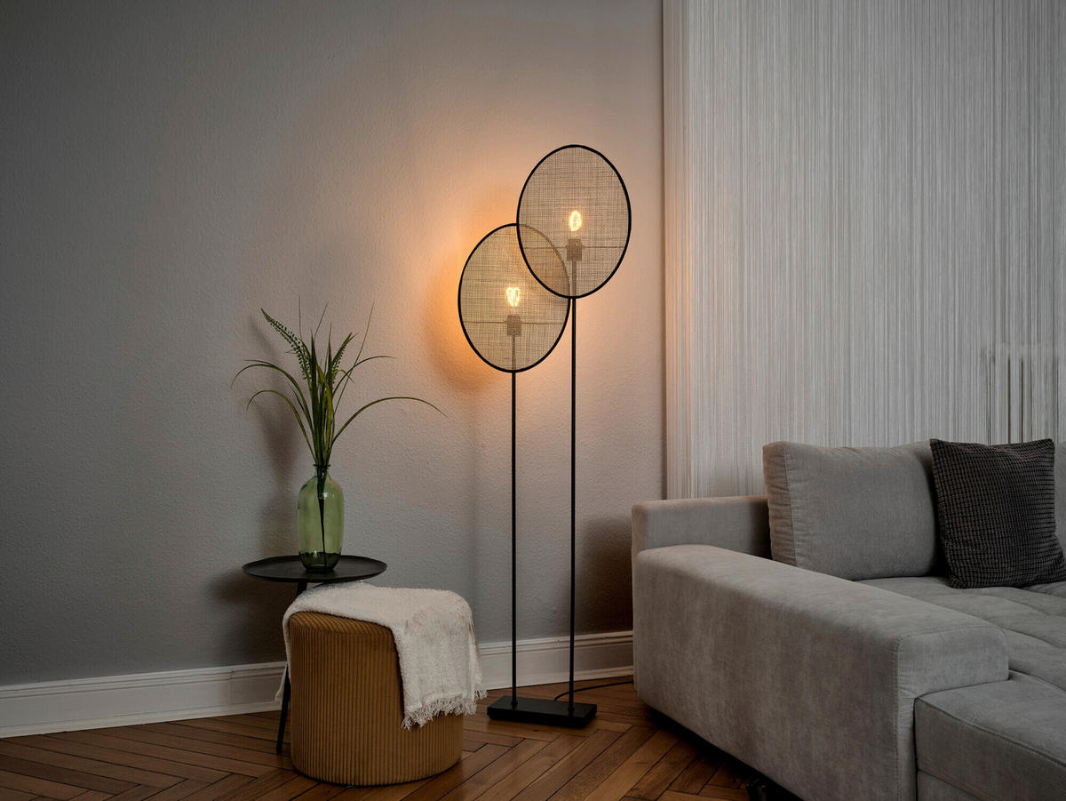STEHLEUCHTE 52/15/170 cm   - Beige, Basics, Holz/Metall (52/15/170cm) - Osram