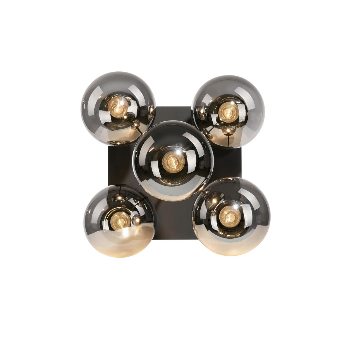DECKENLEUCHTE 39/39/58,5 cm   - Schwarz, Basics, Glas/Kunststoff (39/39/58,5cm)