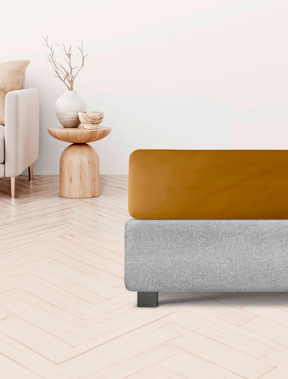 SPANNBETTTUCH Jersey  - Gelb, KONVENTIONELL, Textil (140-160/200cm) - Irisette