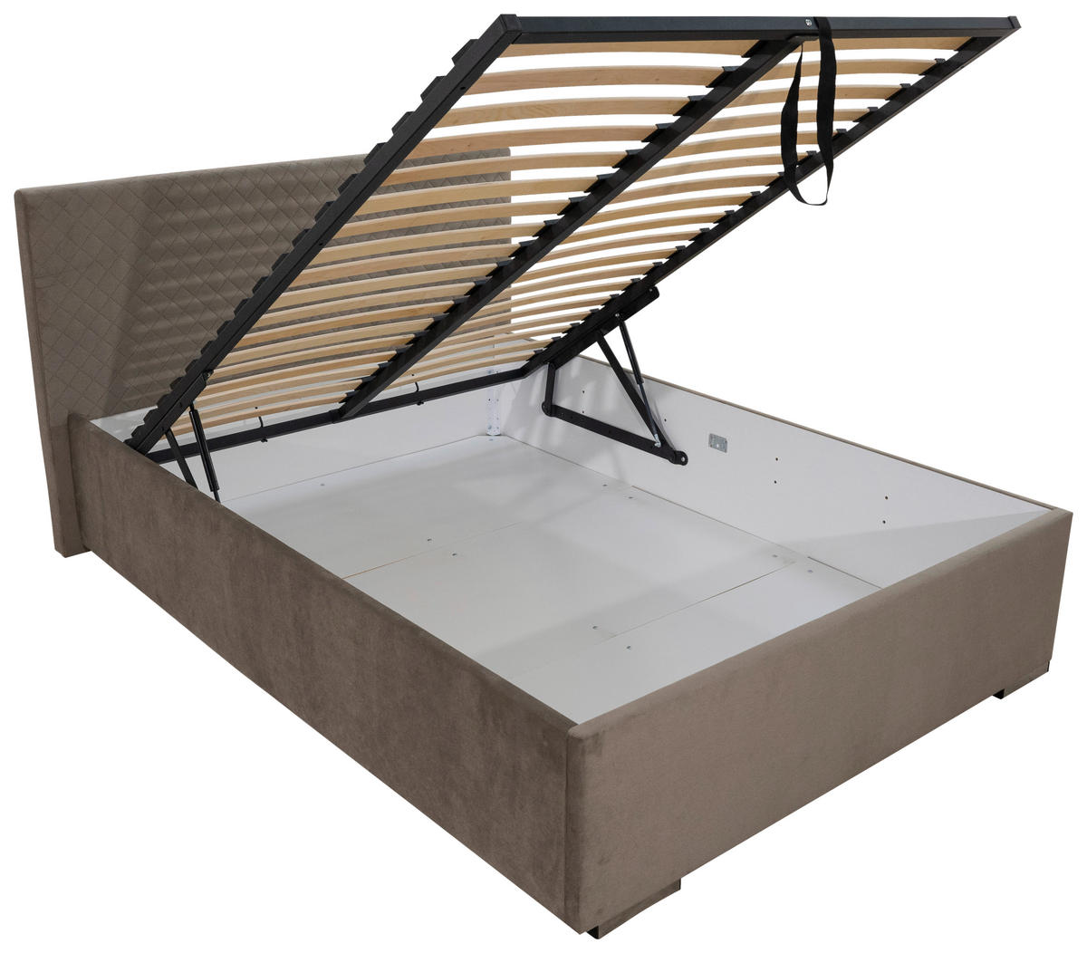 POLSTERBETT 120/200 cm  in Beige  - Chromfarben/Beige, Modern, Holz/Textil (120/200cm) - MID.YOU