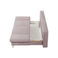 SCHLAFSOFA  in Cord Rosa  - Chromfarben/Rosa, Design, Textil/Metall (200/85/90cm) - Xora