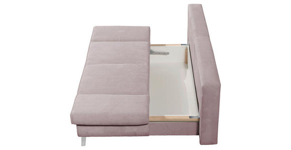 SCHLAFSOFA  in Cord Rosa  - Chromfarben/Rosa, Design, Textil/Metall (200/85/90cm) - Xora