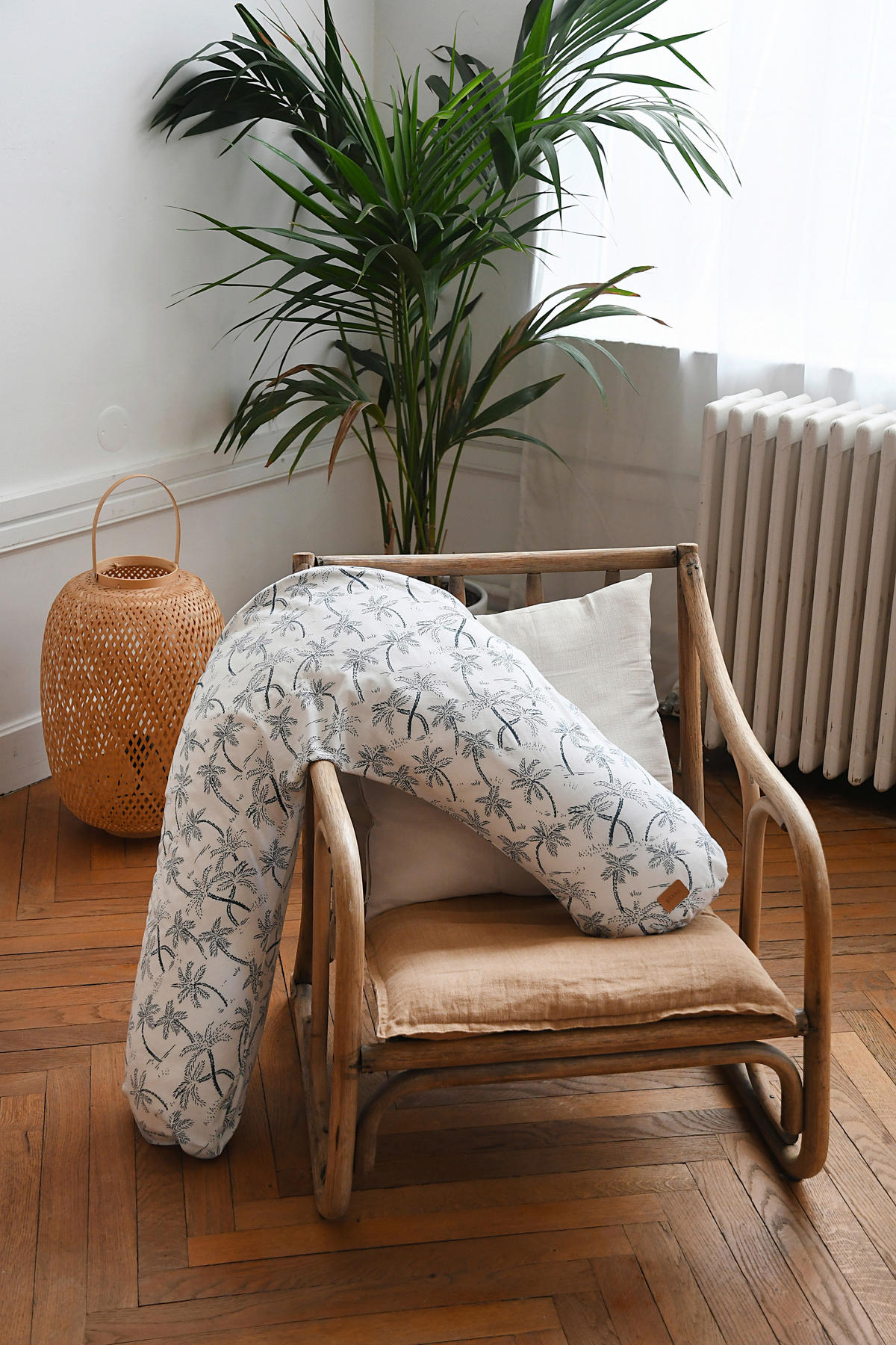 STILLKISSEN leinen   - Weiß/Grün, KONVENTIONELL, Textil (170/39/15cm) - Beaba