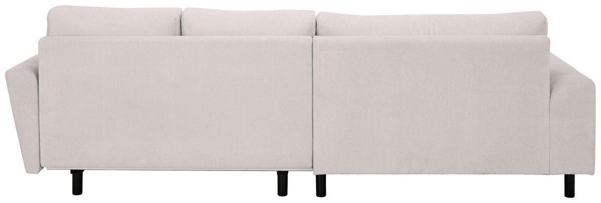 ECKSOFA Weiß Webstoff  - Buchefarben/Weiß, KONVENTIONELL, Holz/Textil (169/294cm) - Carryhome