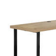 ECKSCHREIBTISCH 150/120/75 cm  in Schwarz, Eichefarben  - Eichefarben/Schwarz, KONVENTIONELL, Holzwerkstoff/Metall (150/120/75cm) - Carryhome