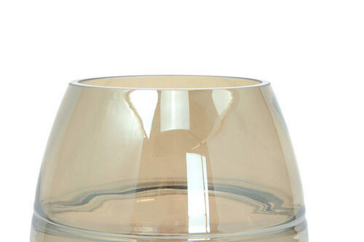 VASE  - Bernsteinfarben, Design, Glas (17/17/17cm) - Kayoom