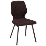 STUHL  in Eisen Mikrofaser  - Schwarz/Braun, MODERN, Textil/Metall (46/91/61cm) - Venda