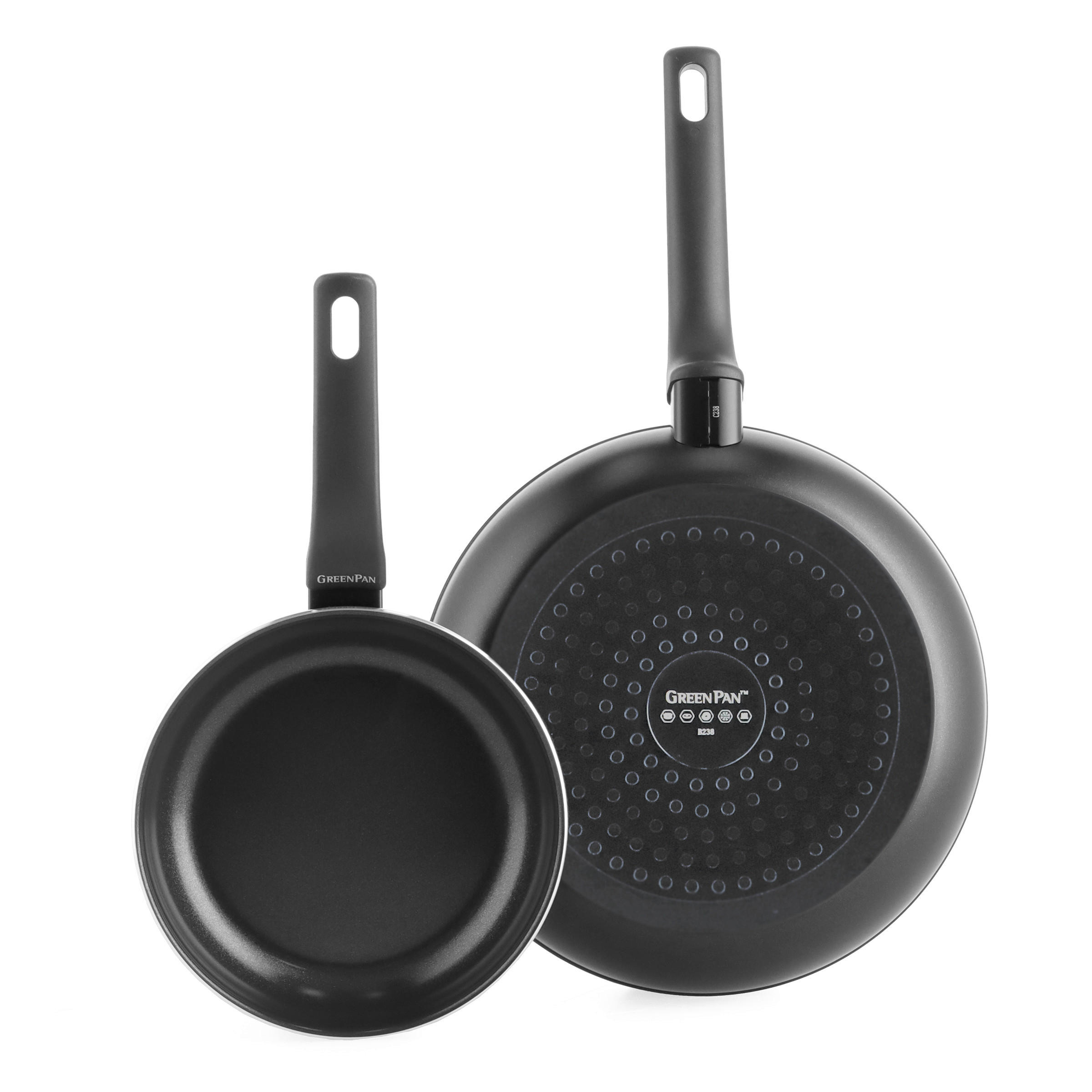 PFANNENSET Savory Aluminium 2-teilig  - Schwarz, Basics, Kunststoff/Metall (20cm//28cmcm)