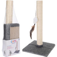 KRATZBAUM - Anthrazit/Creme, Basics, Holz/Kunststoff (30.5/30.5/55cm)