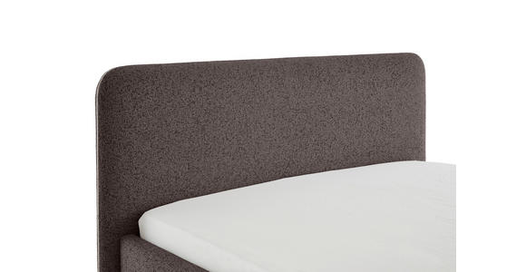 POLSTERBETT 140/200 cm  in Anthrazit, Silberfarben  - Anthrazit/Silberfarben, Design, Textil/Metall (140/200cm) - Xora