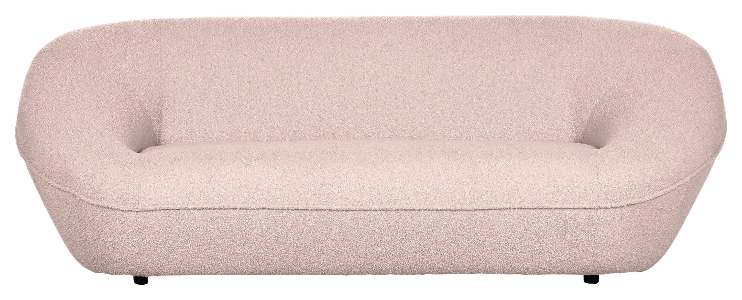 2-SITZER-SOFA in Flachgewebe Rosa  - Schwarz/Rosa, KONVENTIONELL, Kunststoff/Textil (223/79/94cm) - Carryhome