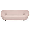 2-SITZER-SOFA in Flachgewebe Rosa  - Schwarz/Rosa, KONVENTIONELL, Kunststoff/Textil (223/79/94cm) - Carryhome