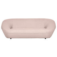 2-SITZER-SOFA in Flachgewebe Rosa  - Schwarz/Rosa, KONVENTIONELL, Kunststoff/Textil (223/79/94cm) - Carryhome