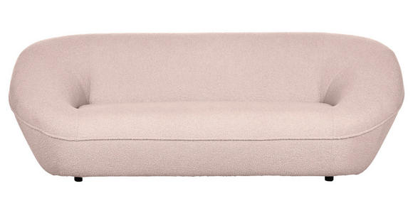 2-SITZER-SOFA in Flachgewebe Rosa  - Schwarz/Rosa, KONVENTIONELL, Kunststoff/Textil (223/79/94cm) - Carryhome